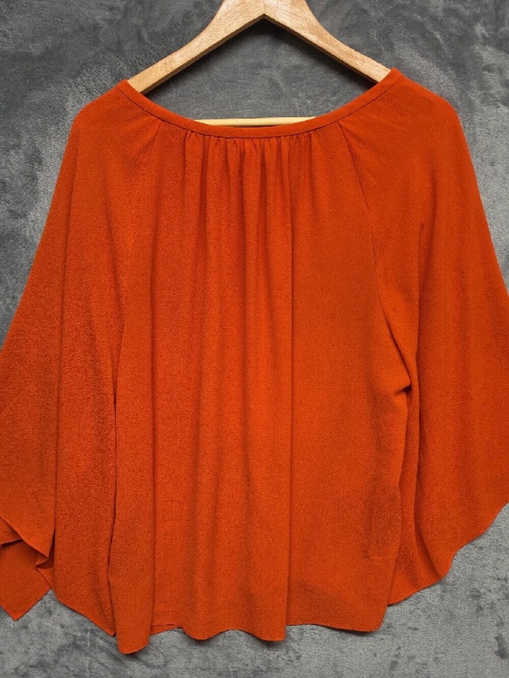 Vince Camuto Rust Orange Draped Tunic - Picture 4 of 6